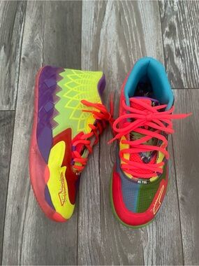 Puma Be You Performance Basketball Shoes Colorblock Neon Athletic Sneakers